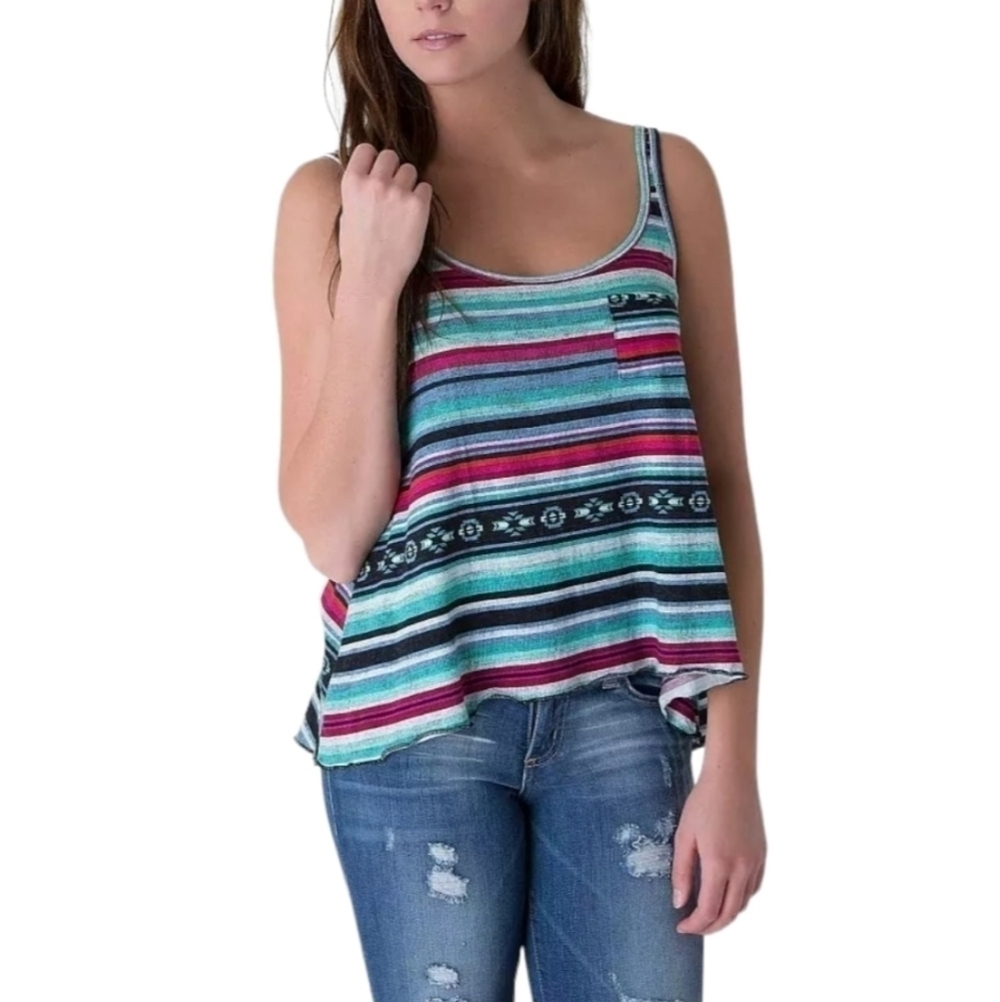 Billabong See You Again Aztec Tank Top sz Small